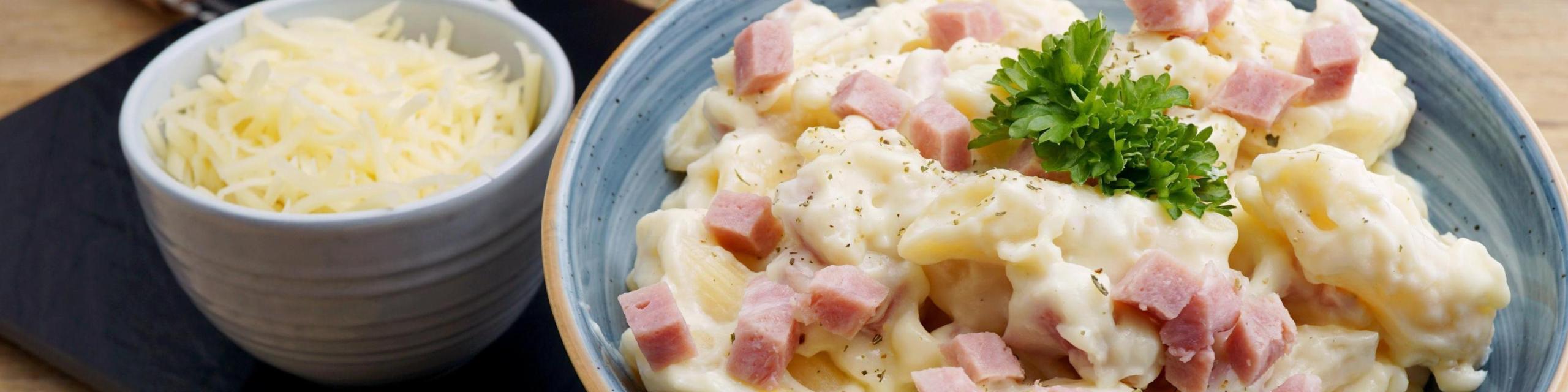 Macaroni jambon et fromage