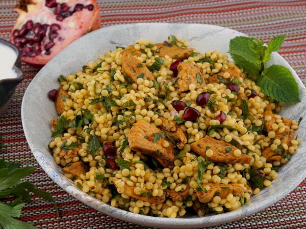 Salade de couscous au poulet sumac