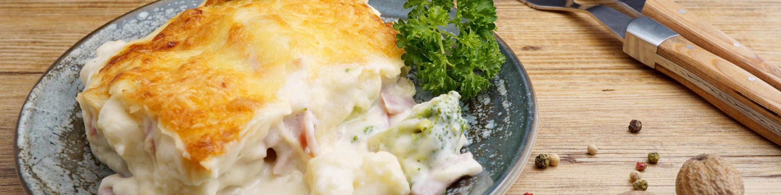 Bloemkool-broccoli gratin