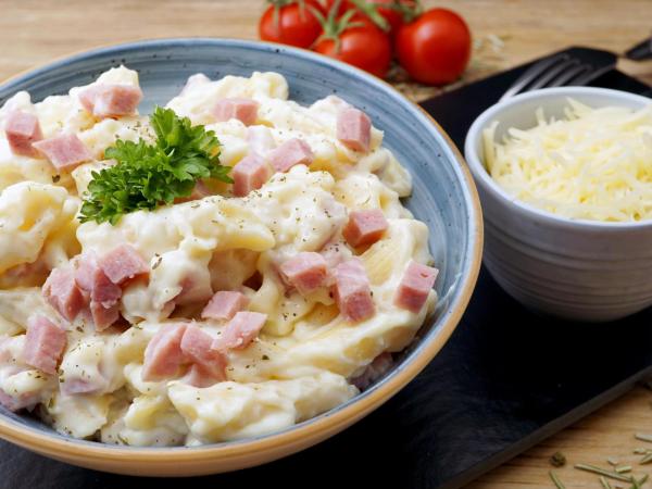 Gratin de pâtes carbonara